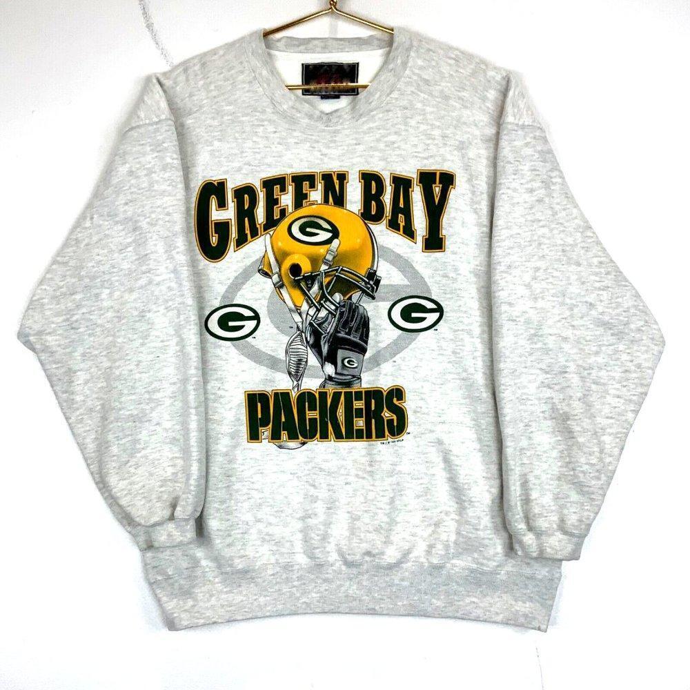 Green Bay Packers Sweatshirt Crewneck N Fl 1996 Football Ash Grey